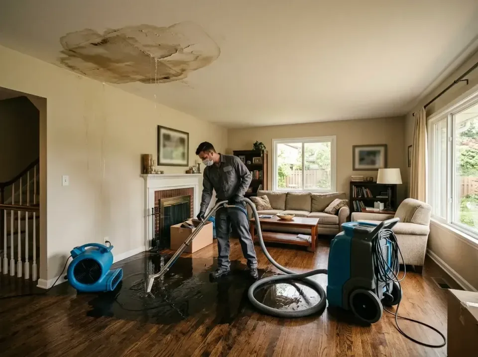 attic-pipe-burst-ceiling-drip-008 — frequently asked questions, Water Damage Restoration & Carpet Care in Staunton, IL